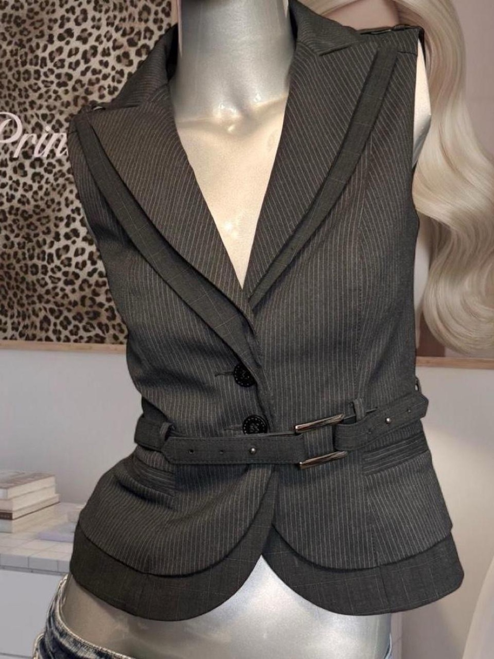 Bebe Vintage Y2K Office Siren Top